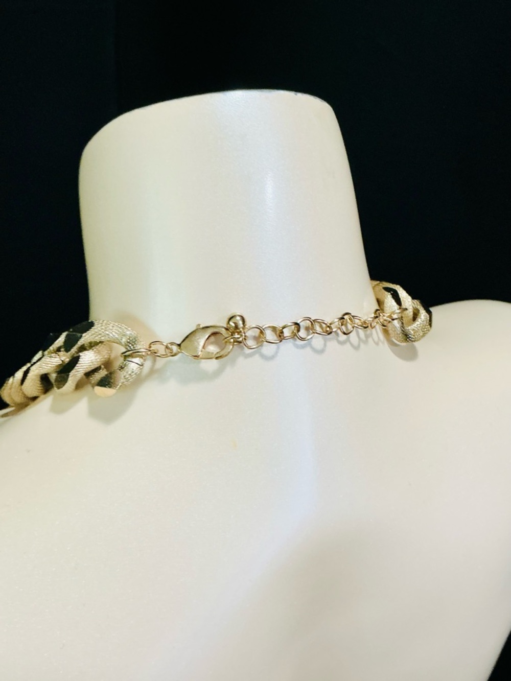 Chunky Cuban Gold-Tone Chain Necklace Festival Bohemian Casual EUC Classic - Picture 4 of 13
